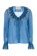 Valentino Garavani Pattern Blouse — Blue