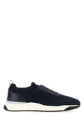 Santoni Knit Panel Slip-On Sneaker — Navy