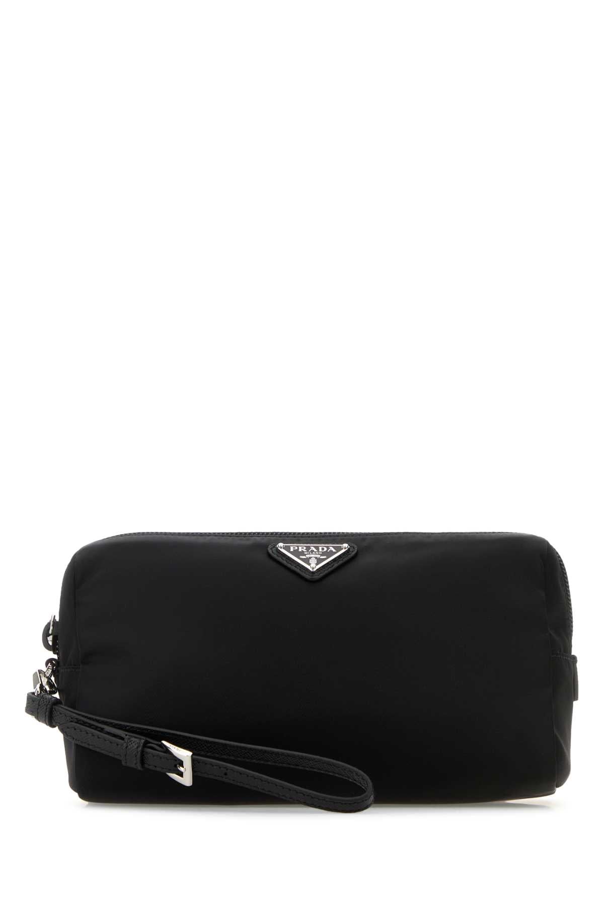 Prada Recycled Nylon Beauty Case Travel Wallet — Black