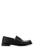 Loewe Leather Moccasin Loafer — Black