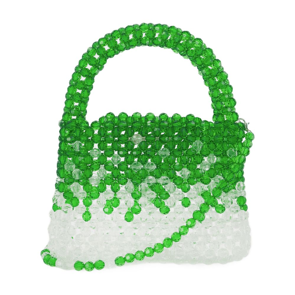 Germanier Glass Bead Shoulder Bag — Green