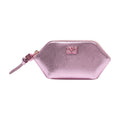Ganni Crushed Metallic Coin Purse — Pink