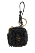 Miu Miu Matelassé Leather Coin Purse — Black