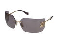 Miu Miu 0MU Logo-Embellished Metal Sunglasses — Gray
