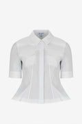 Maison Alaïa Tailored Cotton Blouse — White