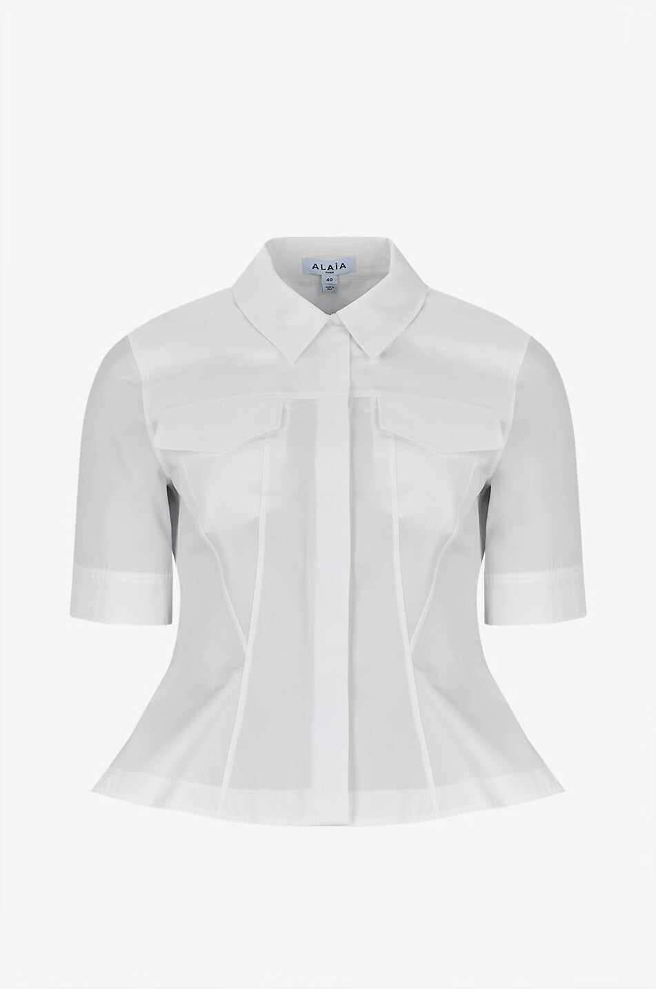 Maison Alaïa Tailored Cotton Blouse — White