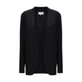 Maison Margiela Virgin Wool Open-Front Cardigan — Black