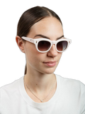 Furla SFU985 Cat-Eye Acetate Sunglasses — Beige