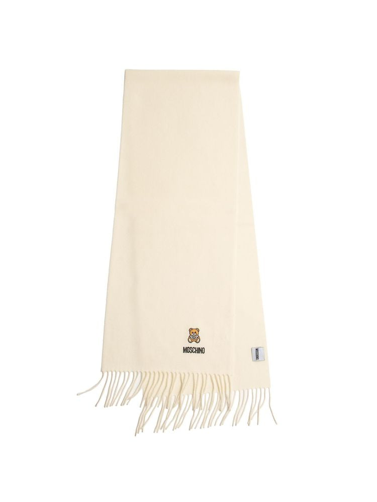 Moschino Lambswool Scarf — White