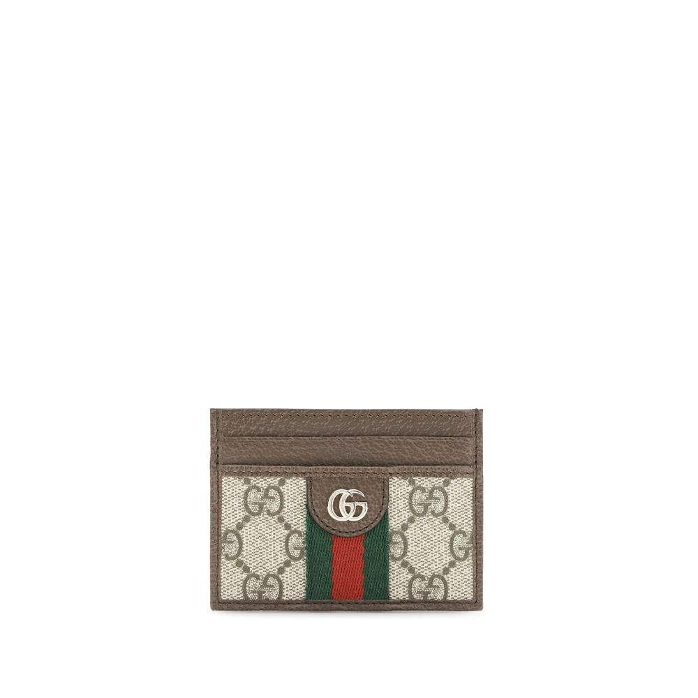 Gucci Ophidia Card Case — Brown