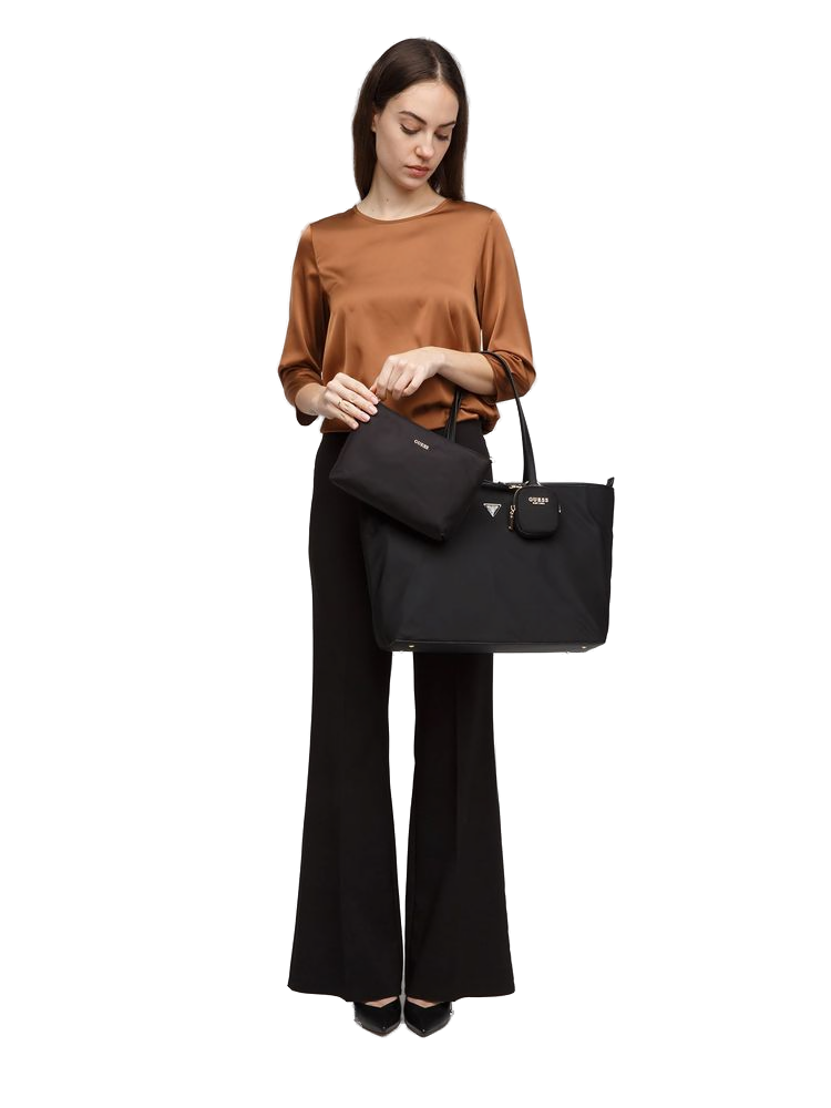 Guess Polyester Tote Bag — Black