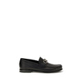 Ferragamo Gancini Buckle Calf Leather Loafer — Black