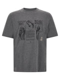 Brunello Cucinelli Art-Print Cotton T-Shirt — Gray