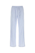 Dolce & Gabbana Cotton-Silk Striped Trousers — Blue