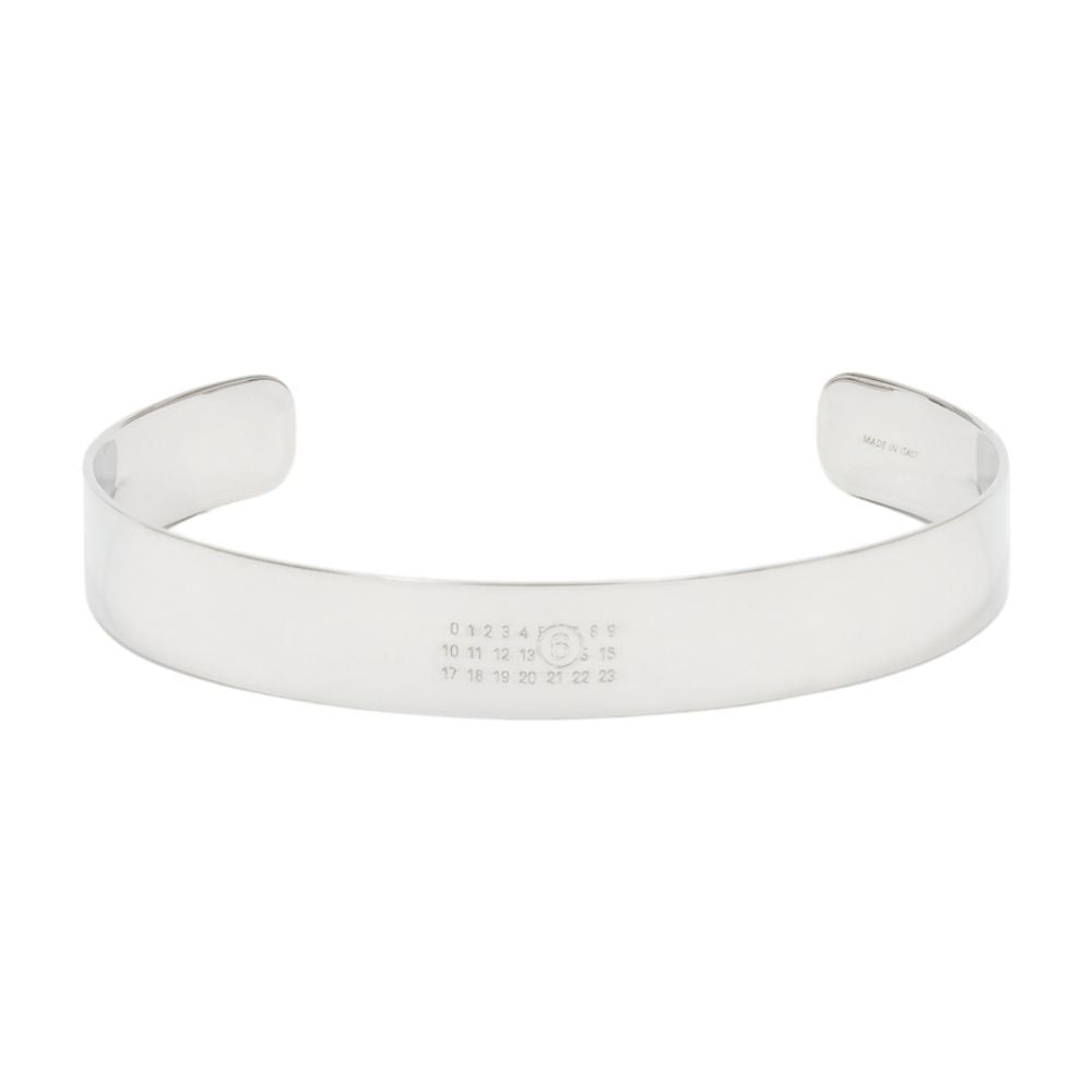 MM6 Maison Margiela Minimal Cuff Bracelet — Silver