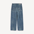 Balenciaga Distressed Baggy Fit Jeans — Blue