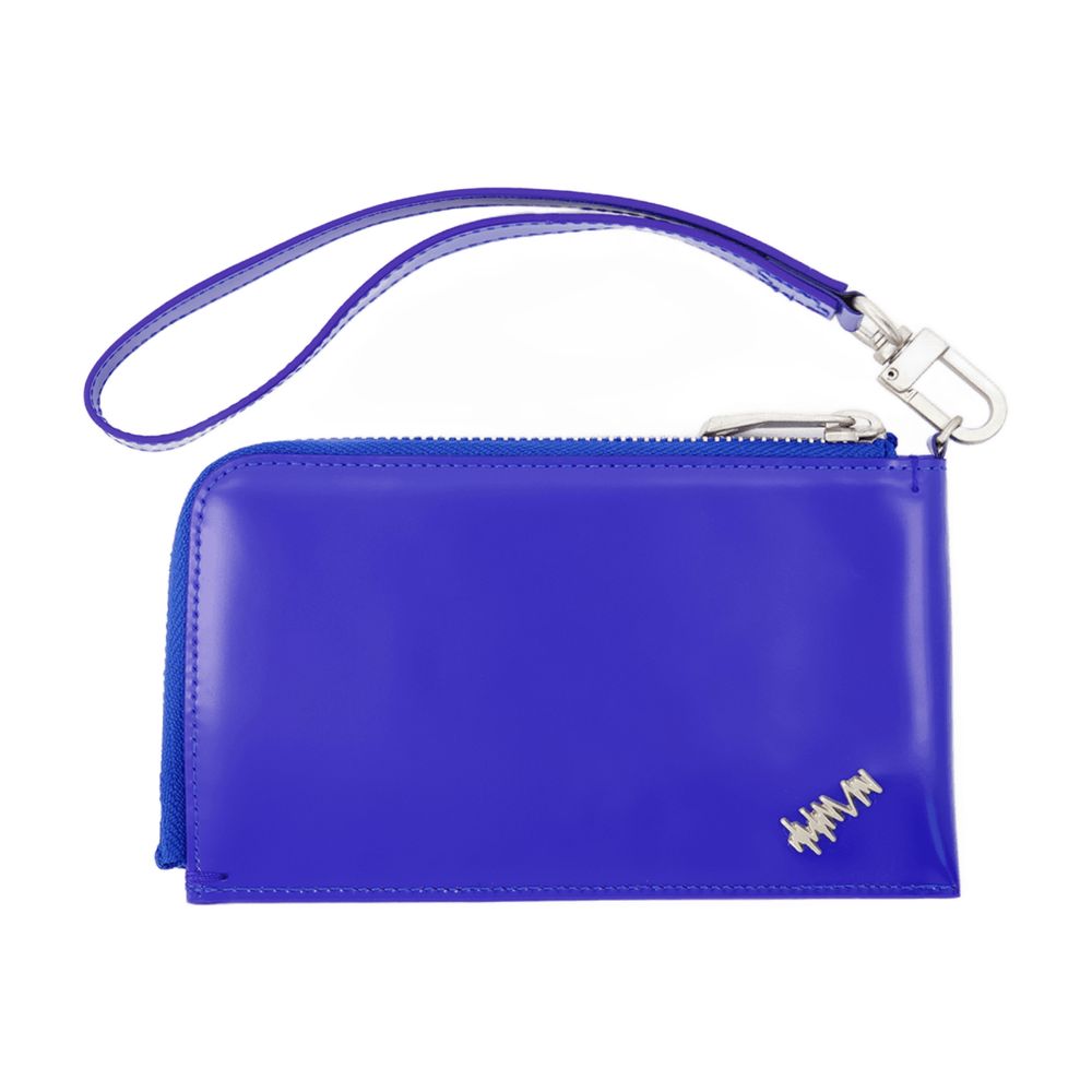 Ader Error Leather Wristlet Wallet — Blue