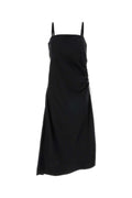 Carven Silk Slip Dress — Black