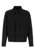 Herno Laminar Utility Cotton Nylon Jacket — Black