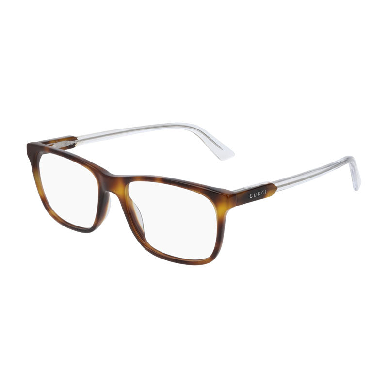 Gucci GG0490O003 Acetate Rectangle Frame Eyeglasses — Havana