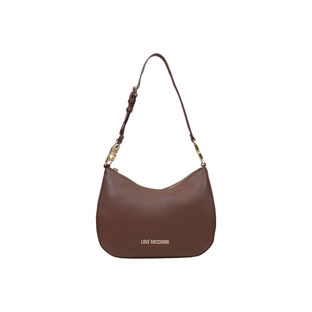 Love Moschino Polyurethane Shoulder Bag — Brown