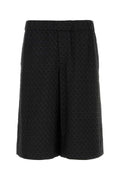 Alexander McQueen Jacquard Viscose Bermuda Short — Black