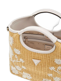 Guess Kirsten Mini Satchel Shoulder Bag — Beige