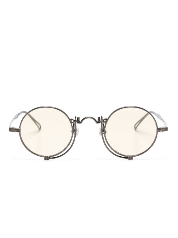 Matsuda Round-Frame Sunglasses — Silver