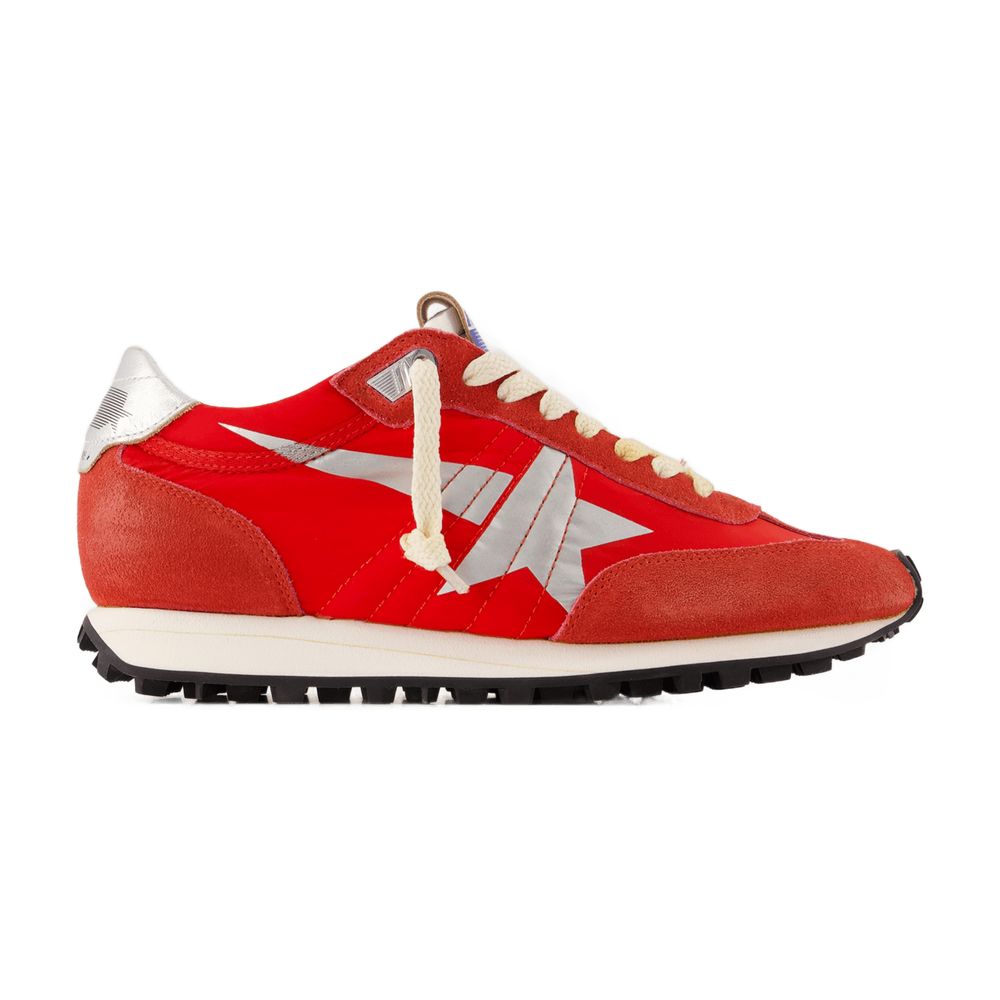 Golden Goose Deluxe Brand Colour-Block Calfskin Sneaker — Red