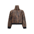 Brunello Cucinelli Perforated Mohair Jacket — Brown