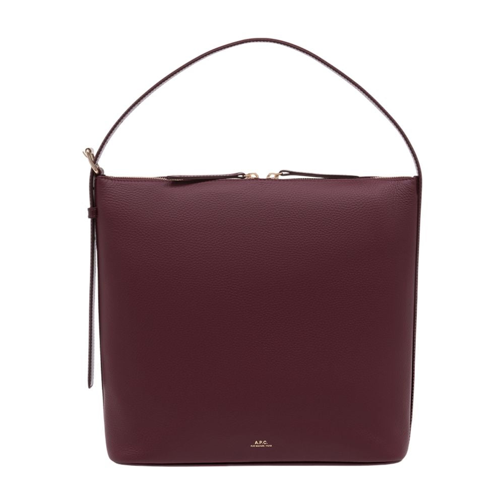 A.P.C. Vera Shoulder Bag — Burgundy