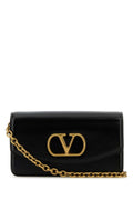 Valentino Garavani VLogo Chain Shoulder Bag — Black