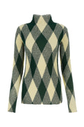 Burberry Argyle Cotton-Silk Sweater — Green