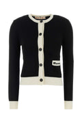 Marni Wool Blend with Contrast Trim Cardigan — Black