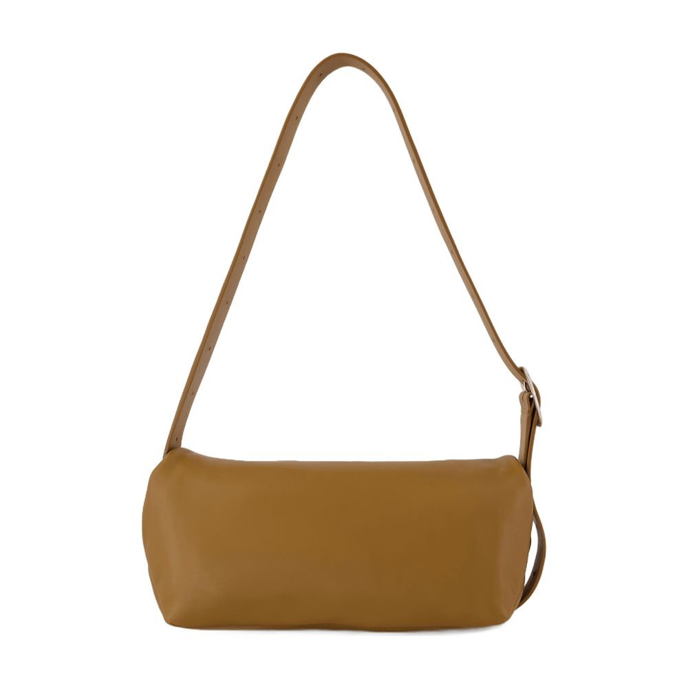 Jil Sander Leather Calfskin Shoulder Bag — Khaki