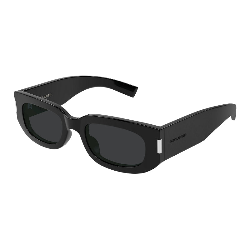 Saint Laurent SL697001 Rectangle-Frame Sunglasses — Black
