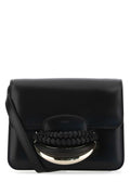Chloé Pleated Handle Leather Clutch — Black