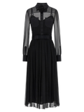 Dolce & Gabbana Semi-Transparent Silk Chiffon Dress — Black