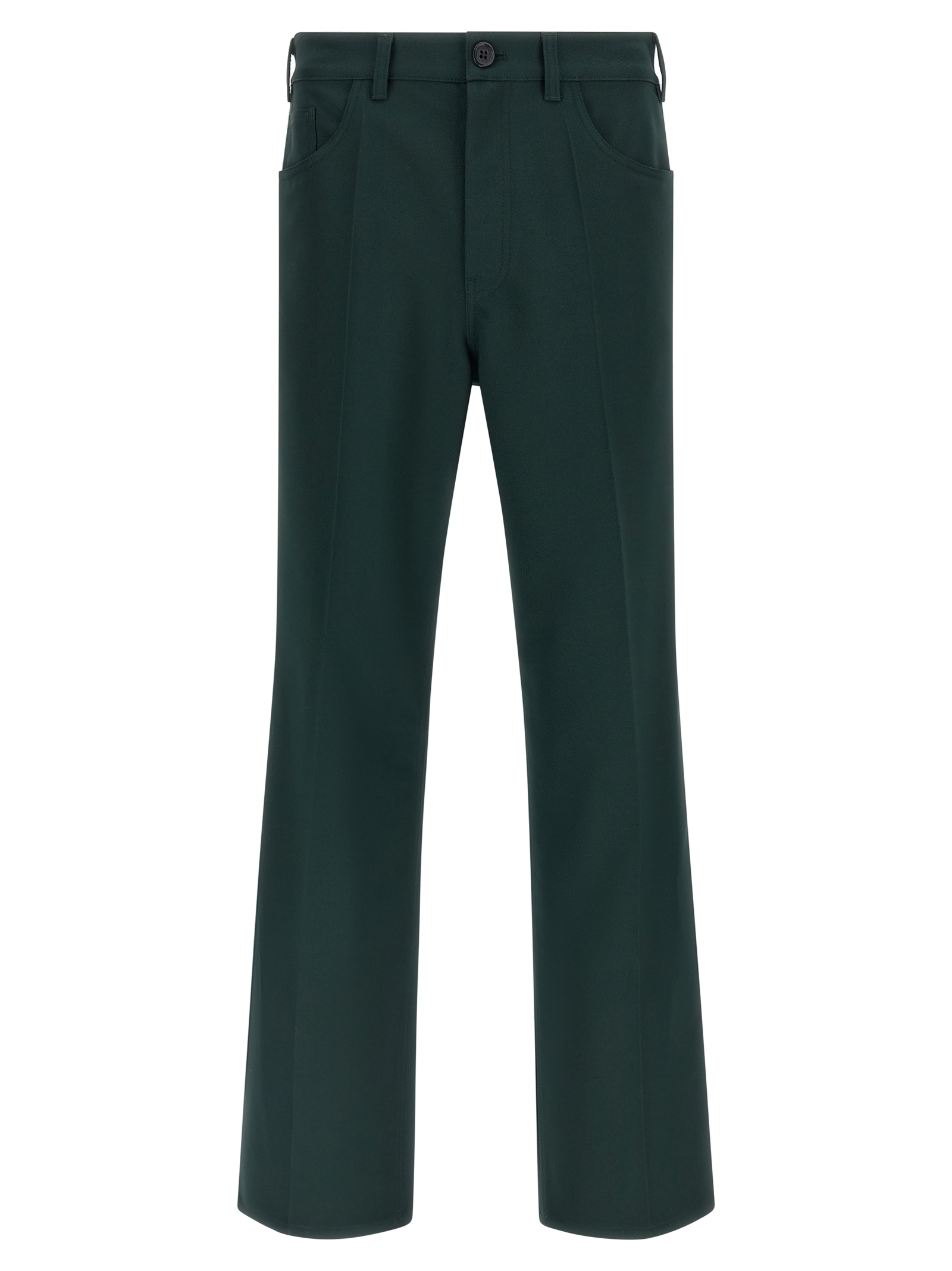 Marni Structured Technical Twill Trousers — Green