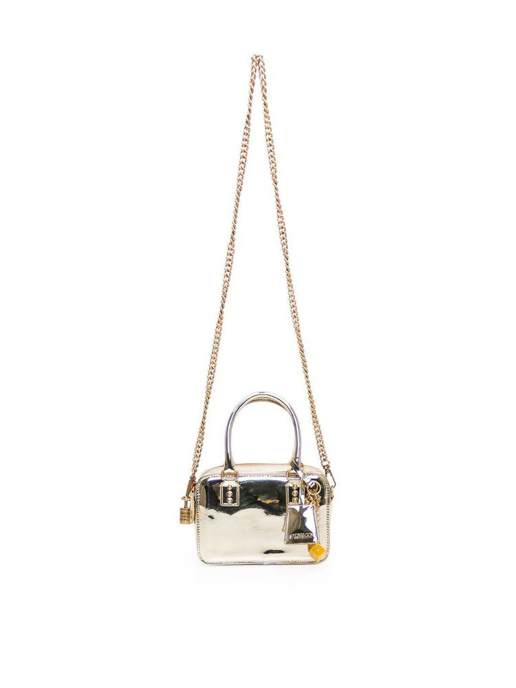 Pinko Love Berry Top Handle Bag — Gold