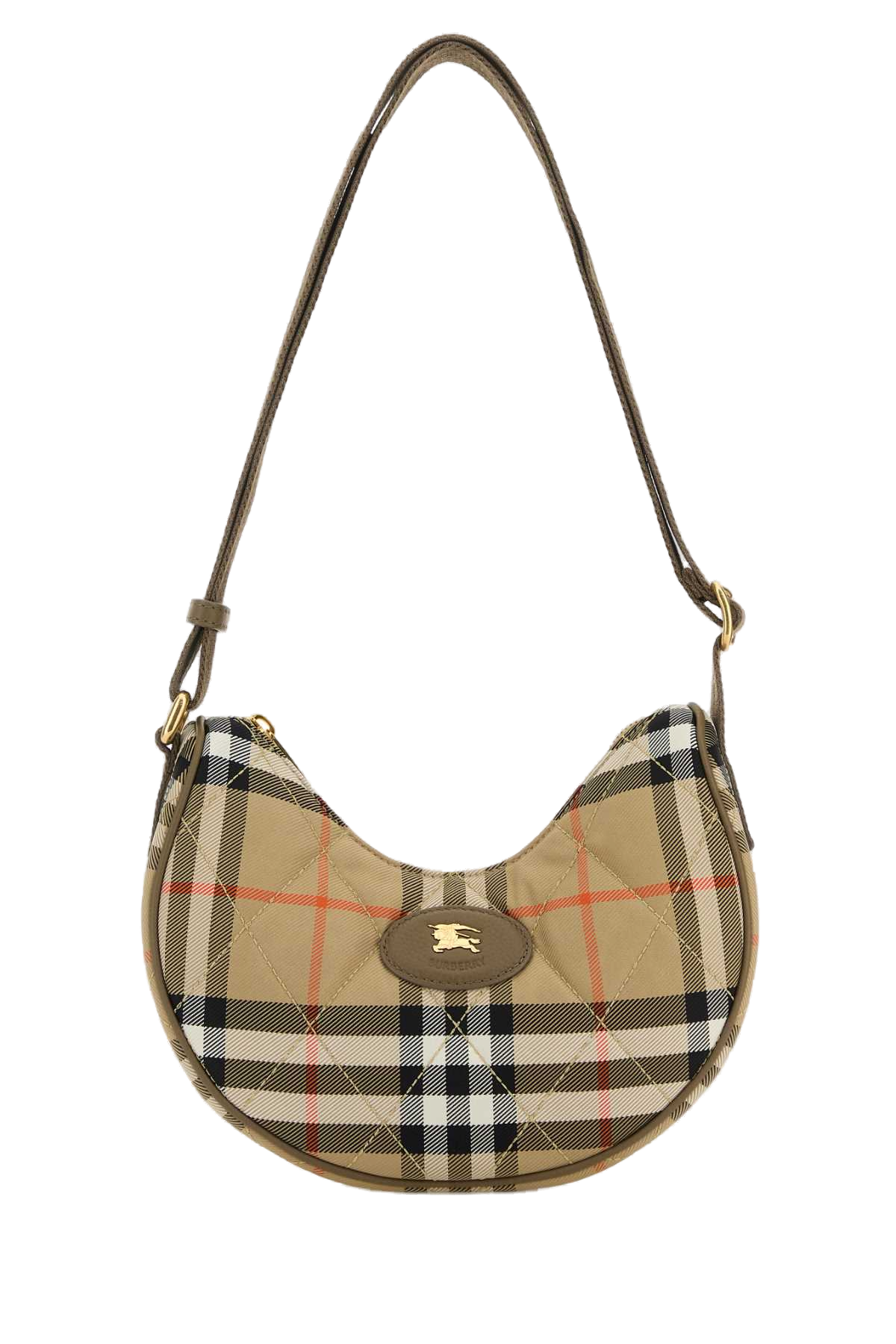 Burberry Horseshoe Crossbody Bag — Beige