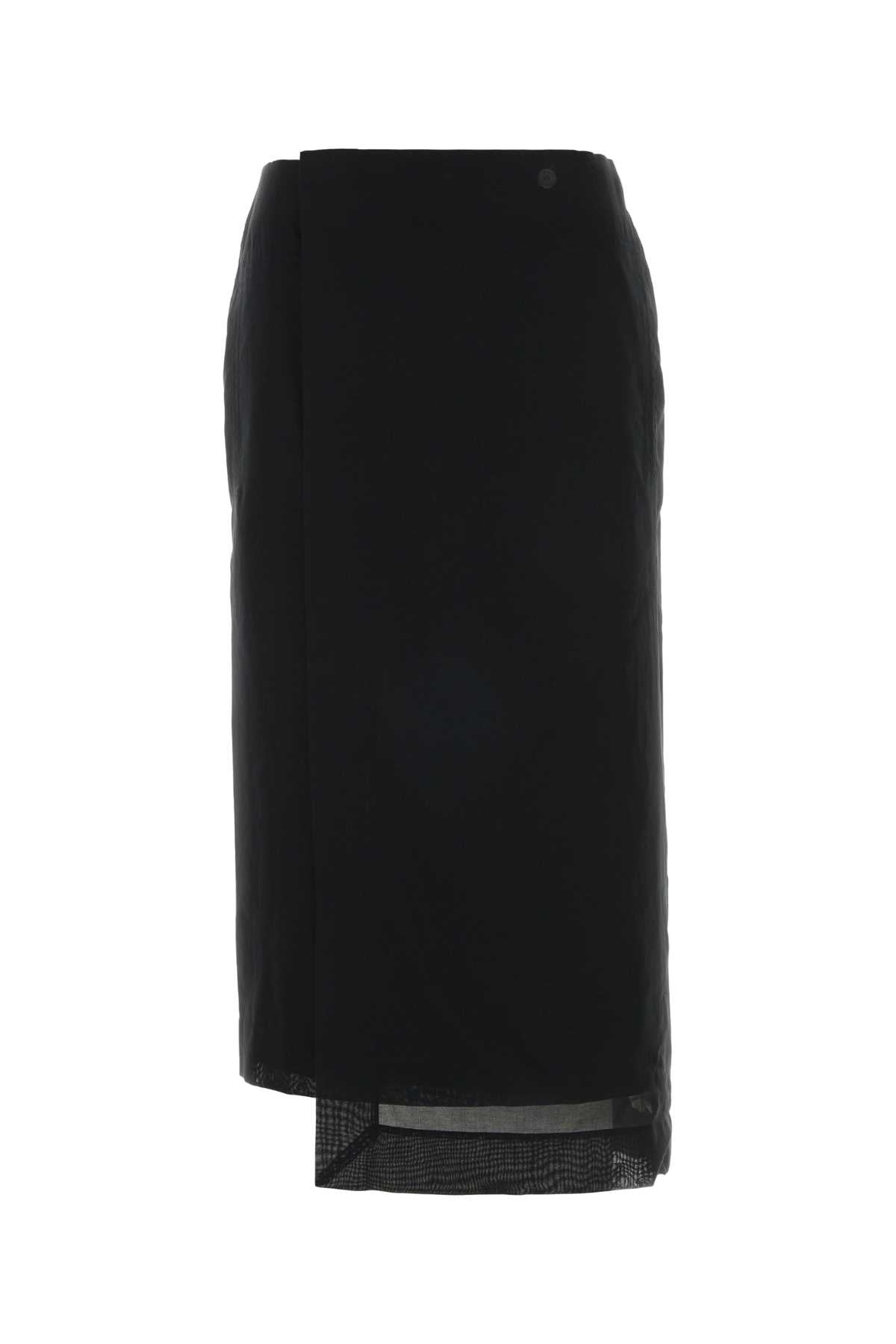 Carven Cotton Trousers with Silk Lining Trousers — Black