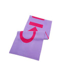 Pinko Logo-Printed Wool Scarf — Purple