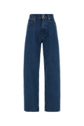 Jil Sander High-Waist Wide-Leg Denim Jeans — Blue