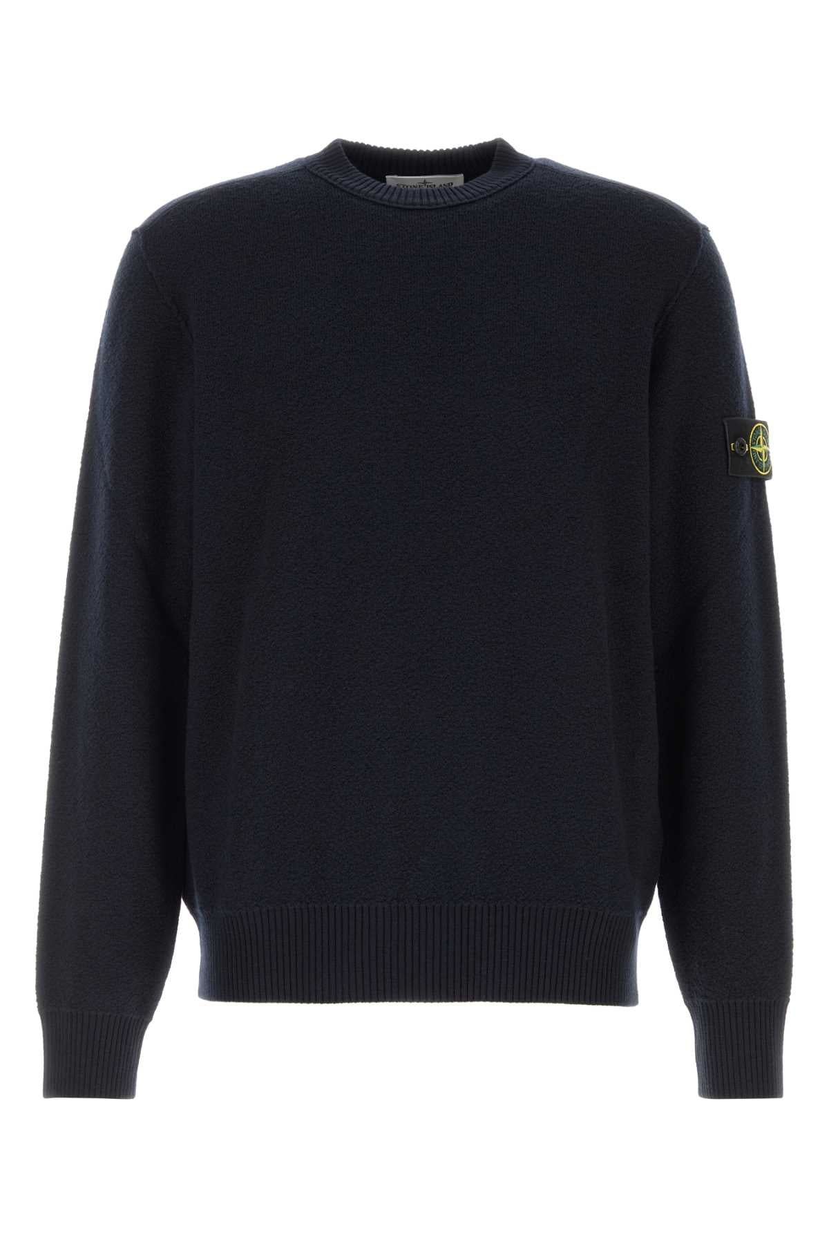 Jersey de cuello Stone Island — Azul marino