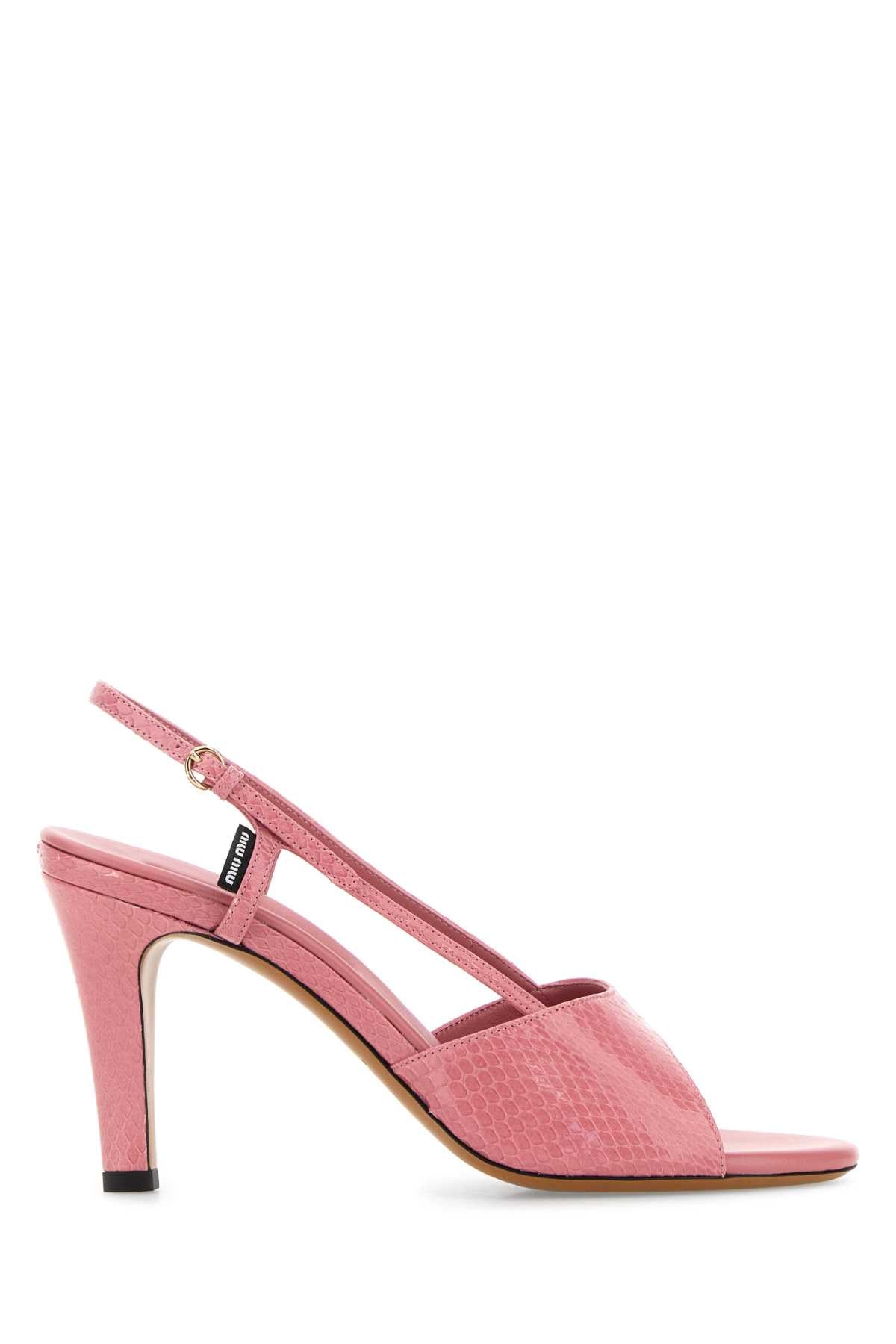 Miu Miu Décolleté Sandal — Pink