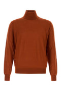 Saint Laurent Wool Turtleneck Sweater — Orange