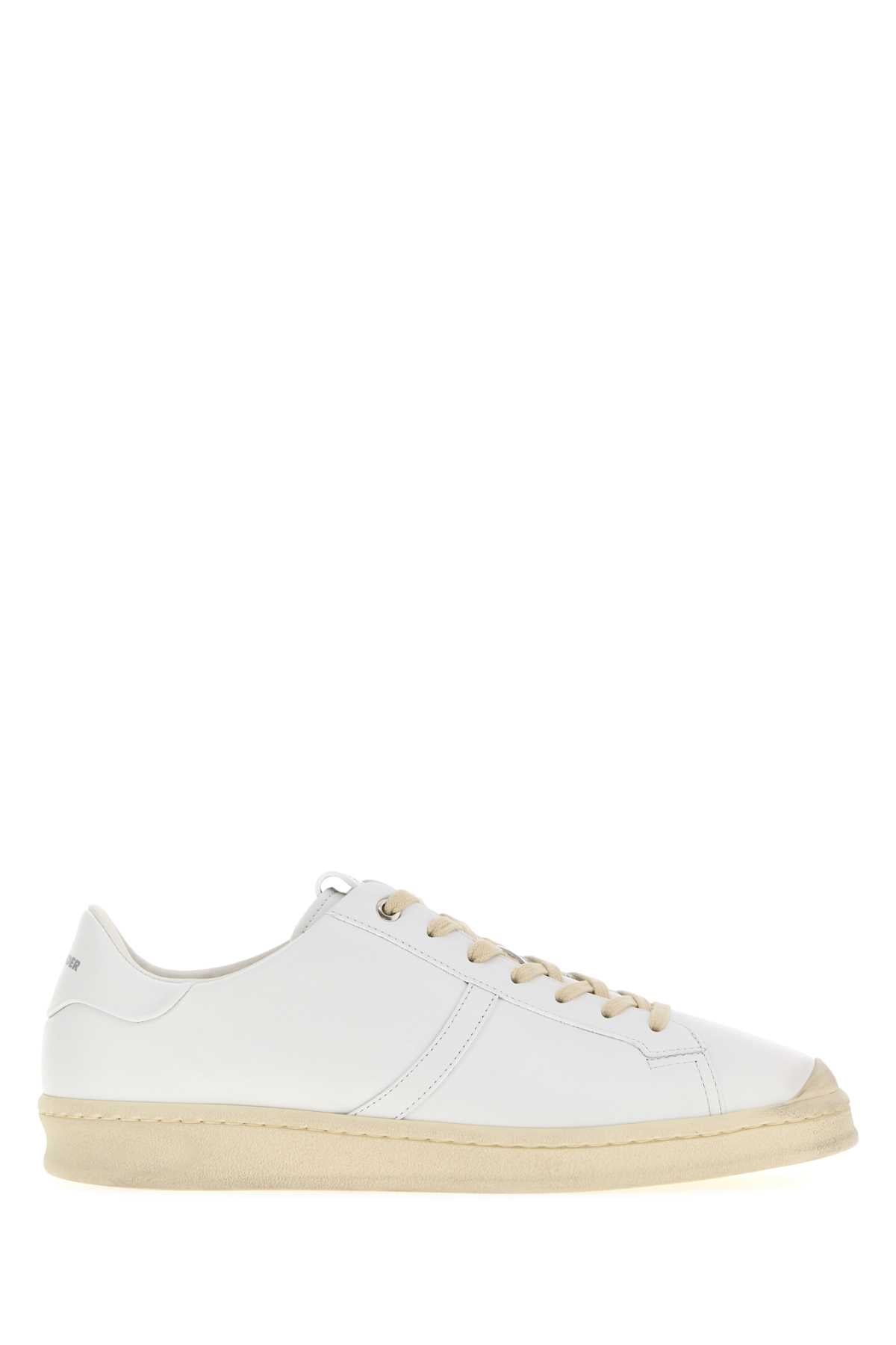 Jil Sander Crepe-Sole Low-Top Sneaker — White