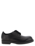 MM6 Maison Margiela Cowhide Lace-Up Flat — Black