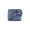 Magda Butrym Twisted Floral Denim Denim Shorts — Blue